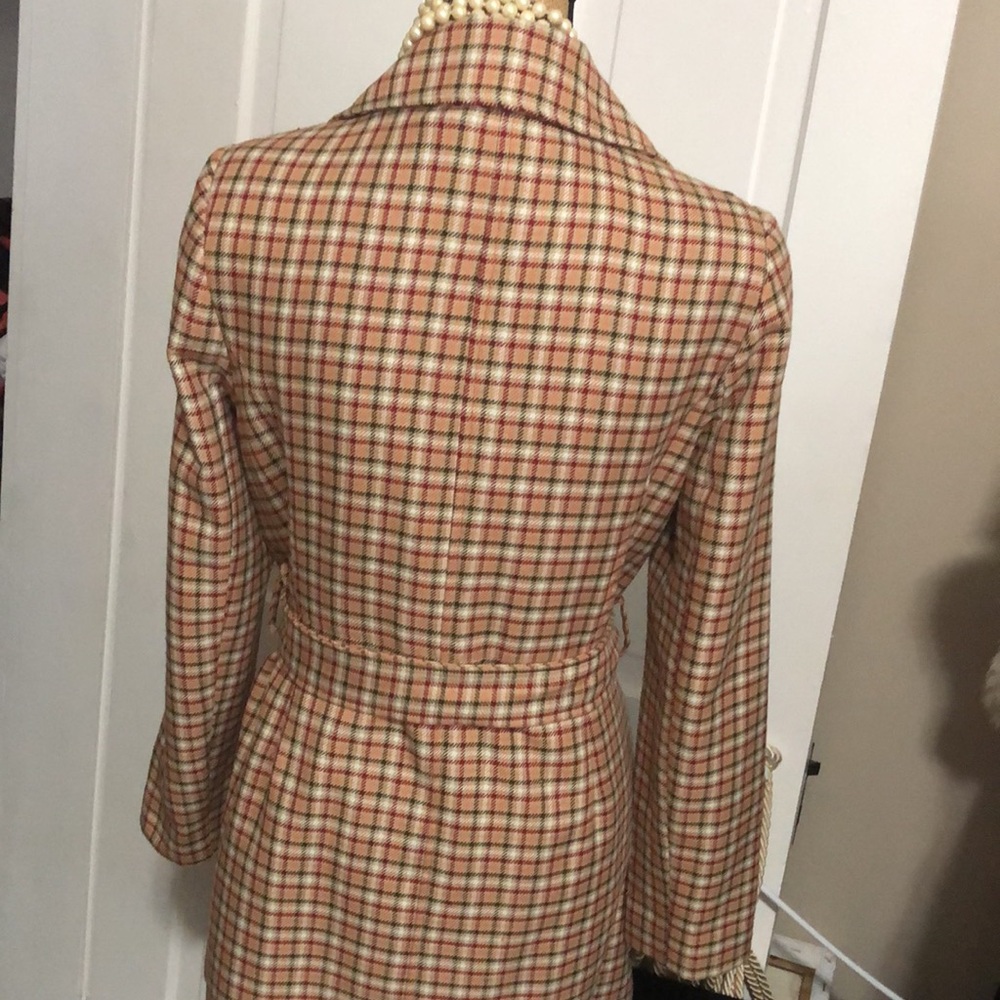 NICOLE MILLER • Beautiful Plaid Double-Breasted Trench Coat - Picture 8 of 16
